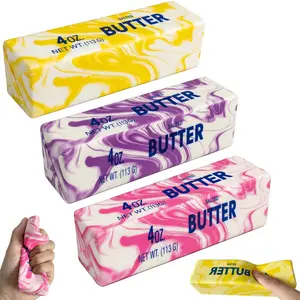 Butter Squishy Stress Toy, Realistic Butter Stick Fidget, Slow Rising Soft Squeeze Toy for Adults Stress Relief & Anxiety Relief, Sensory Desk Toy & Gift for Office Home