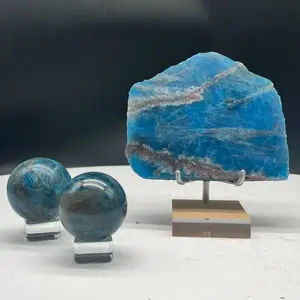 Blue Apatite Crystals - Natural Stones, Intuitively Chosen | Crescent Cast