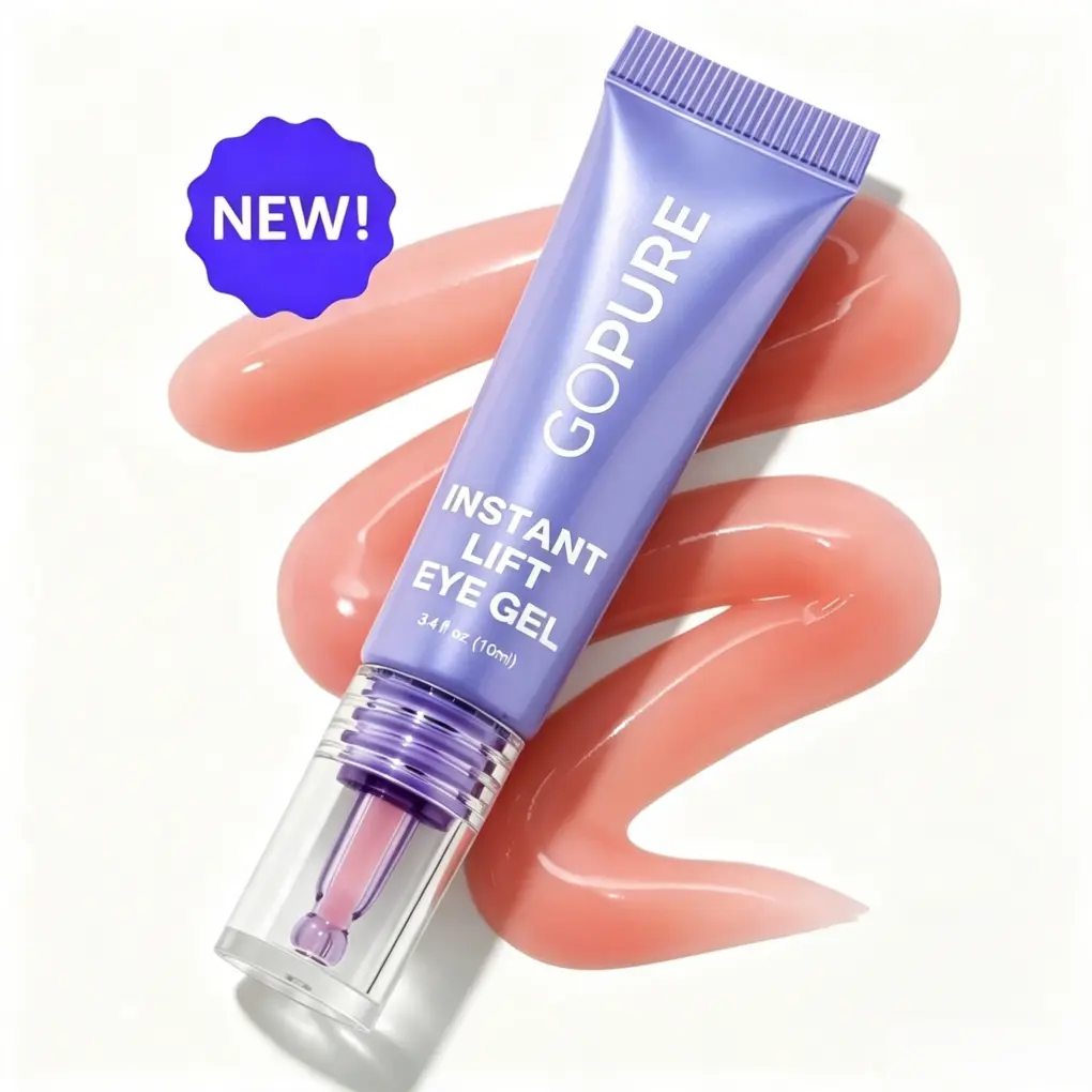 GOPURE INSTANT LIFT UNDER EYE GEL 10ML, Dermatologist Tested Collagen Peptide Eye Serum, Instant Depuff & Firming Care, Smooth Crow’s Feet, Minimize Eye Bags For Mature Anti-Aging Skin