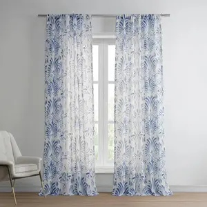 Half Price Drapes Xenia Floral Sheer Curtain
