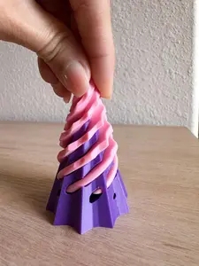 Spiral Cone Display  Purple to Pink Gradient