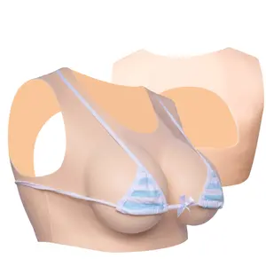 Silicone Fake Boobs Breast Forms Silicone Breastplate False Breasts For Crossdresser Drag Cosplay (Hollow Back) Womenswear Clothing