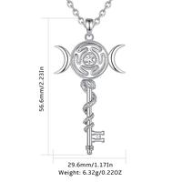 Triple Moon Hecate Key Snake Symbol