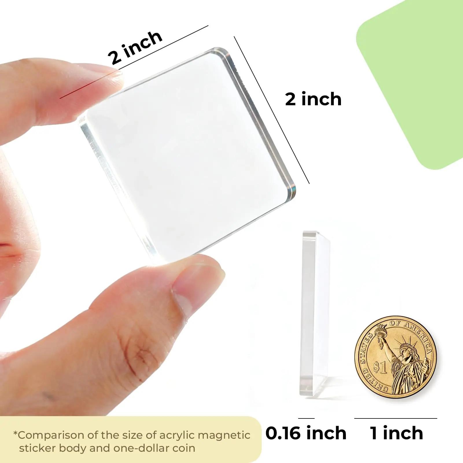 Upgraded Clear Acrylic Fridge Magnets, Halloween DIY Fridge Magnets for Spooky Season,  Frames for Crafts, Kitchen, Classroom, Party & Office