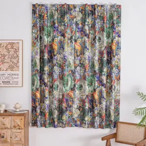 Modern Art Self-Adhesive Blackout Curtains, UV Protection Drapes for Bedroom & Living Room, Comfortable Sleep Environment, Blackout Window Cover