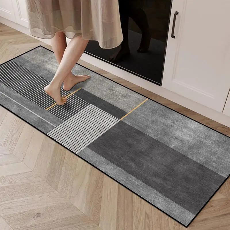 Line Pattern Carpet, Modern Simple Floor Mat with Water Absorption, Decorative Large Rug for Home Living Room Bedroom Kitchen Bathroom, Valentine's Da