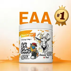 Auravigor EAA Hydration Powder – 8g EAAs & Electrolytes for Recovery, Strength & Endurance – 0 Sugar, 0 Fat – Clinically Validated, Made in the UK – 30 Servings