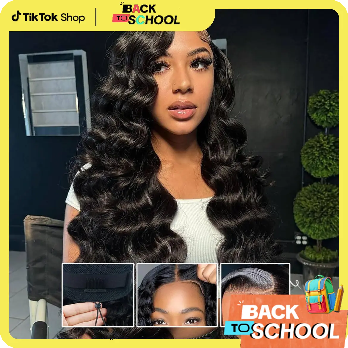 [New in] STERLY 200% Density Burgundy / Black Color 7x6 Glueless Deep / Body Wave Wig with Drawstring Burmese Curly One-Step Glueless Wig 100% Human Hair Wig Natural Color Kinky Curly Ready to Wear Wig #TikTokShopBackToSchool#SohoChic