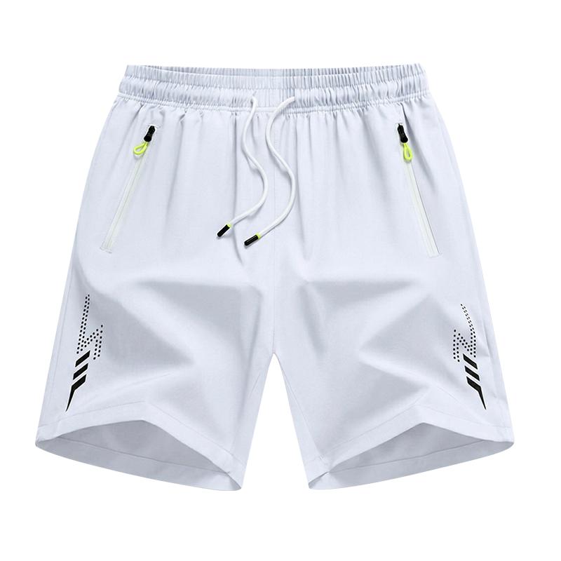 3-Pack Reflective Quick-Dry Men’s Sports Shorts with Zipper Pockets — Workout & Casual Shorts | 3-Pack Ice Silk Athletic Shorts! Zipper pockets + reflective stripes for gym, jogging, beach wear | Lightweight and sweat-free all summer