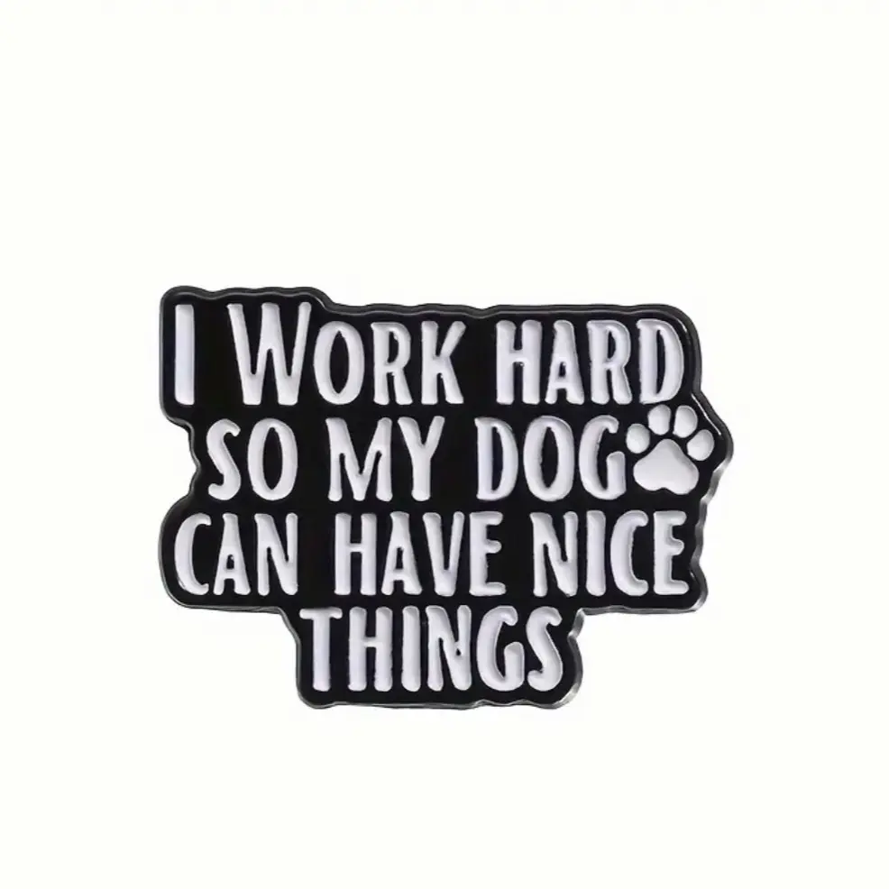 Funny dog owner enamel pin Funny dog owner enamel pin