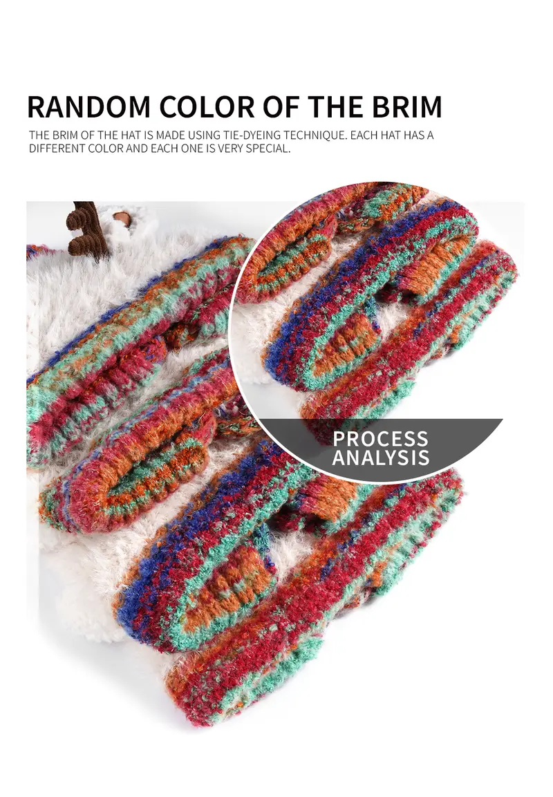 Product Introduction of Original design Festive Christmas Antler Hat (It can be used，A hat has multiple uses.)Knitted Ear Protection Windproof Warm Hat Suitable for the family It can be worn by adults , without limiting the circumference of the head，for Thanksgiving & Christmas。 10