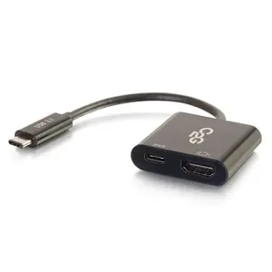 C2G USB-C To HDMI Audio/Video Multiport Adapter with Power Delivery up to 60W - 4K 30Hz - Black