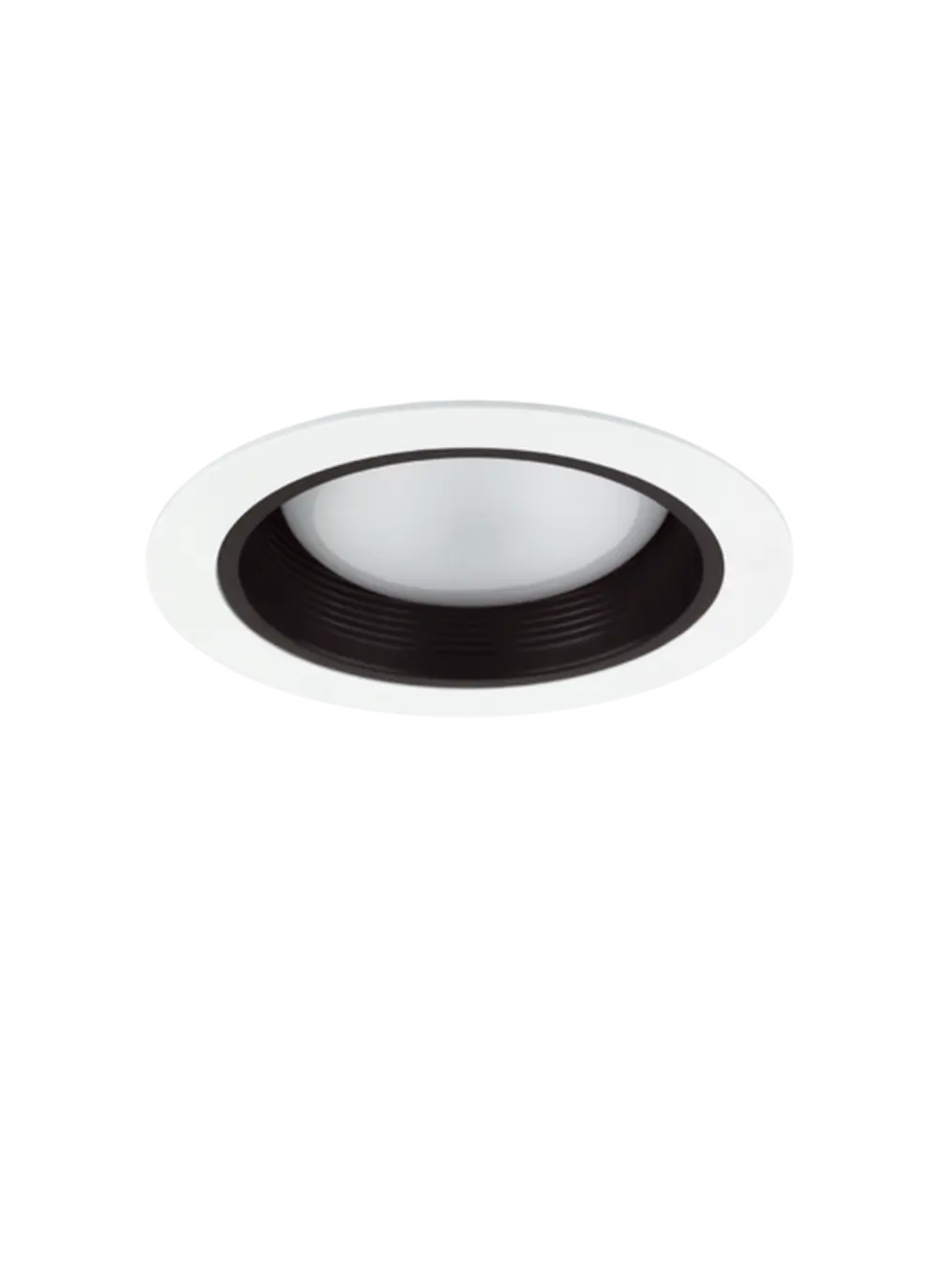 Nicor Lighting 17549A 6 in. Cone Baffle Trim, Black & White - 90 watt