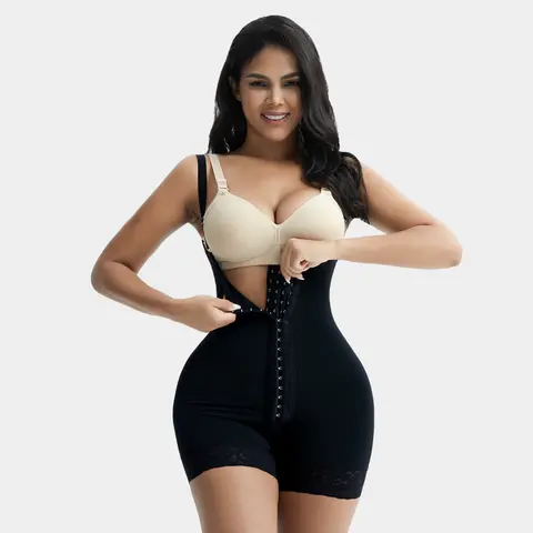 GQF Women's High-Waisted Underwear for Women Shapewear Suit - Open Bust, High-Stretch Shapewear Bodysuit, Curve-Hugging Compression, Abdominal Support, Adjustable Straps, Hook-and-Eye Closure, Body Contouring Mold Design