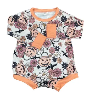 c baby boy clothes boy halloween bubble long sleeve pumpkin romper one-piececs baby fall clothes baby  onesie