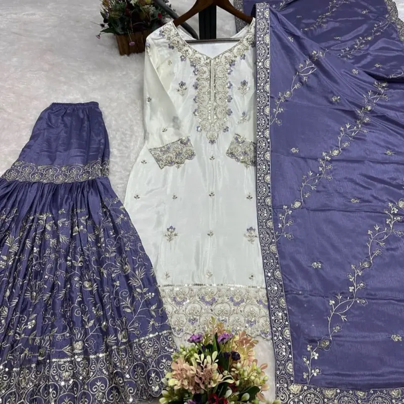 sachin and babi light blue dress Buy Sharara Suits and Gharara Dresses main image 1