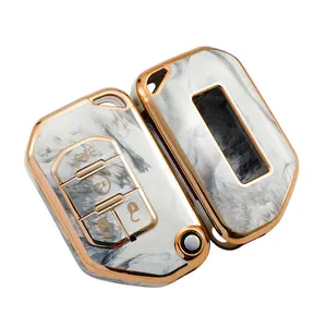 Jeep Key Fob Cover Premium Soft Full Protection Key Shell Key Case Compatible with 2020-2025 Gladiator JT Sahara JLU 2018-2025 Wrangler JL JLU Rubicon