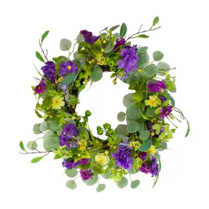 Northlight Eucalyptus & Hydrangea Berry SpringWreath 23"