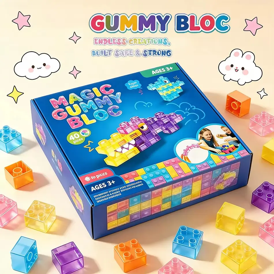 60 PCS Sensory Soft Building Blocks for Toddlers, Kids Montessori Squishy Stacking Toy Set,Squeezable & Stretchable Early Learning Construction Playset,Puzzle Blocks for Creative Play