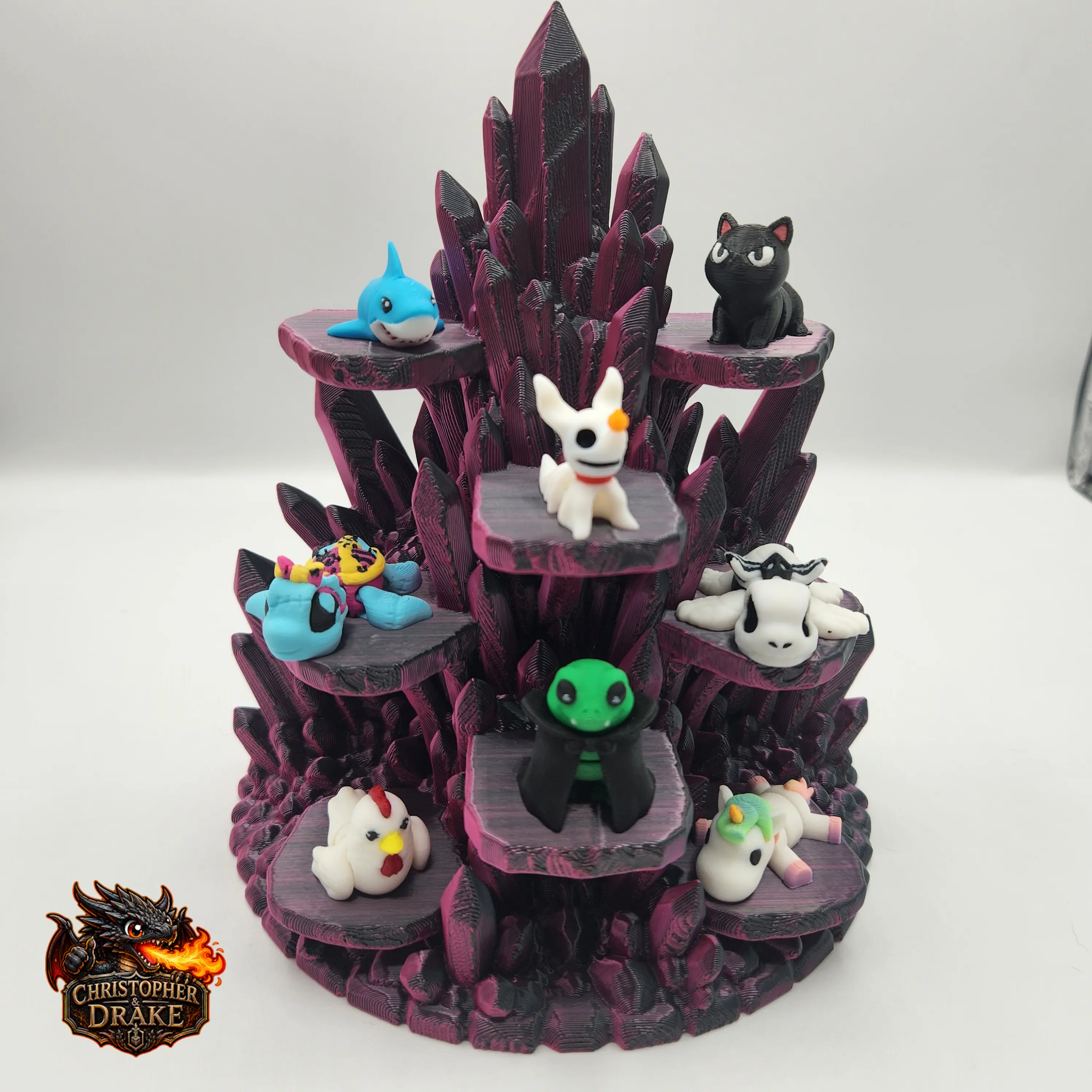 Christopher & Drake Crystal Palace Mini Display Stand for Collectibles | 3D Printed Display Shelf | Fits Most Minis, LEGO Minifigures & More