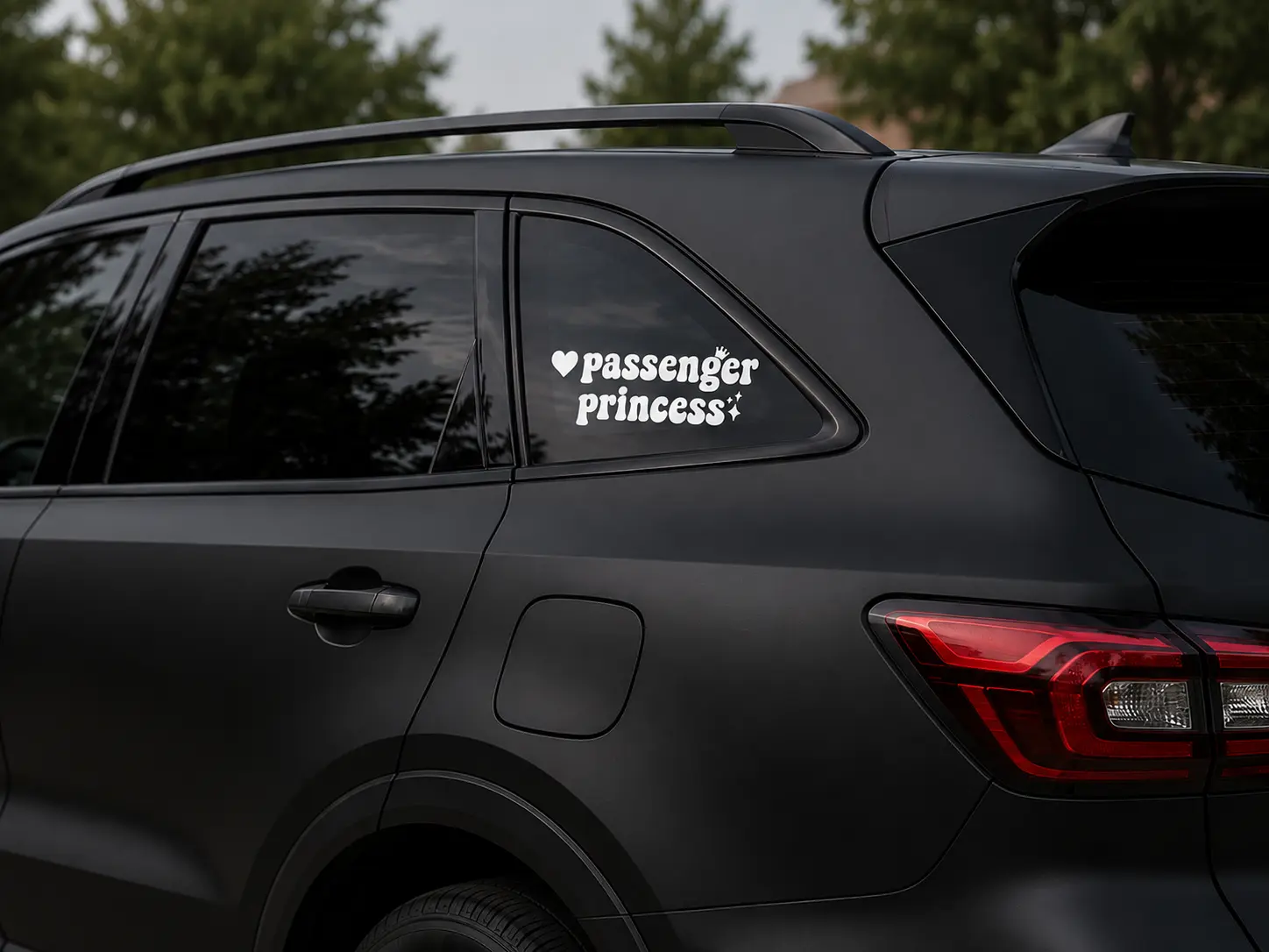 Passenger Princess Car Decal Sticker - High-Quality Vinyl Material, Durable and Weather-Resistant