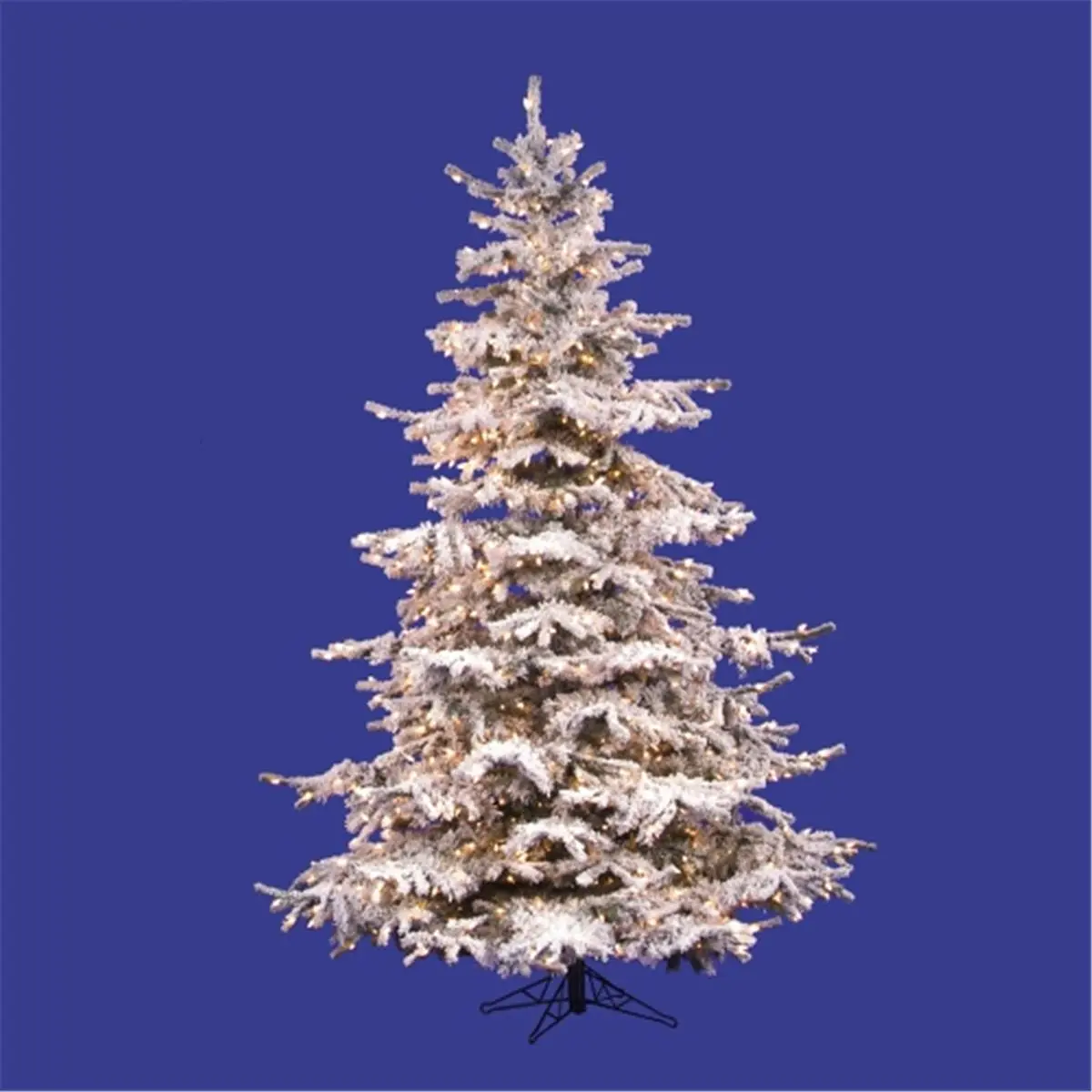 212 MAIN Traditional Metal Christmas Tree - Vickerman 6.5x53 Flocked Sierra 943T 550CL Model with Light Control Switch, Christmas Decorations, Holiday Decor Gifts for Office Stationery Supplies