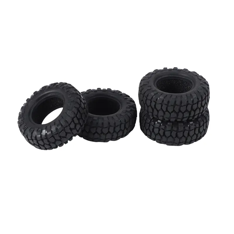 4PCS Soft Rubber Soft Foam Upgrade Wheel Tires for 1/24 RC Crawler Car - 48mm Diameter, 18mm Width, 10g/pcs, Durability, Excellent Grip, All-Terrain, All Seasons, Fine Workmanship Axial SCX24 90081 AXI00002 Parts
