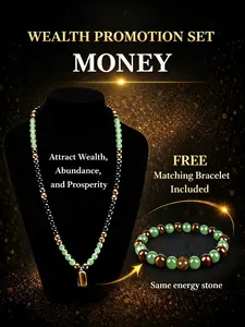 Buy One Get One Free Wealth-Bringing Necklace Set, Eastern Carnelian Tiger Eye Bead Pendant, Natural Healing Crystal Jewelry, Unisex Gift