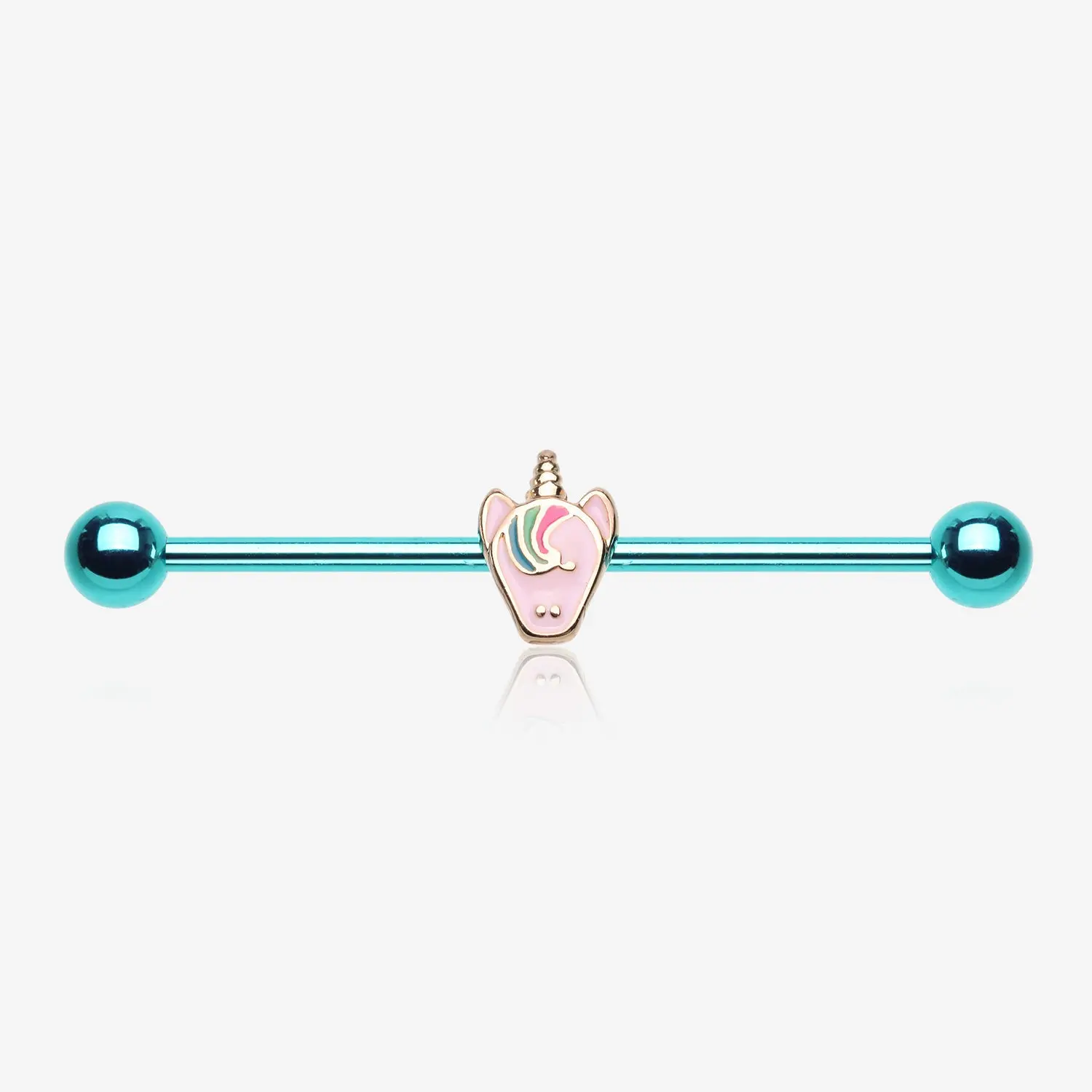 Colorline Adorable Pastel Unicorn Industrial Barbell