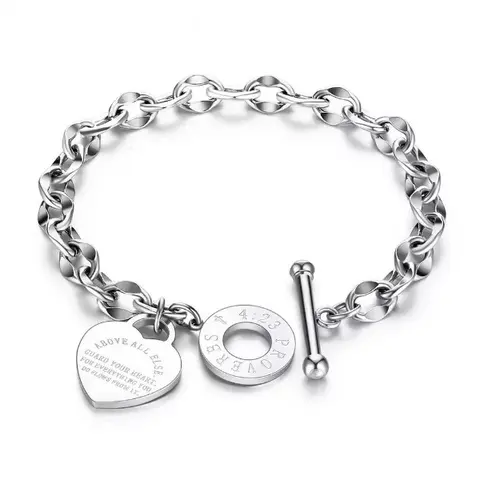 Women's Stainless Steel Exquisite Elegant Bangle Bracelet - OT Clasp, Metal Chain Link Style, Daily Fashion Costume Jewelry, Gift for Romantic Occasions, Birthday