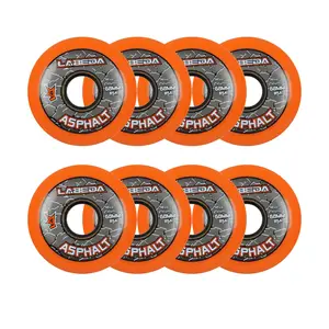 Labeda Roller Hockey Wheels - Asphalt Gripper 68mm 85A Orange (8-Pack)