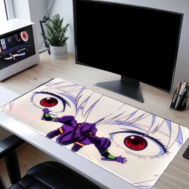 Evangelion Mecha Mouse Pad  Eva Units & Pilots Battle Scene, Anime Desk Mat, Ayanami Rei Gaming Gift, Otaku Decor – FASTSHIPPING