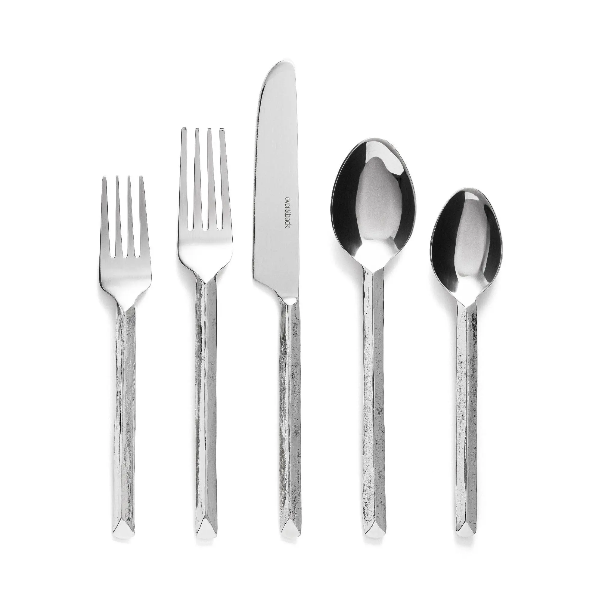 over&back 20-Piece Hand-Forged Flatware Set - Service for 4 over&back 20-Piece Hand-Forged Flatware Set - Service for 4