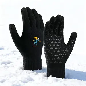 Skateboarder Print Fashion New Windproof Warm Gloves Outdoor Sports Winter Gloves for Casual Wear Perfect Gift for Christmas Thanksgiving Valentine's Day and Birthday