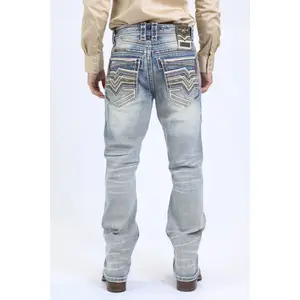 Platini Holt Men's Light Blue Slim Boot Cut Jeans