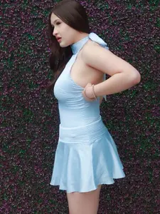 Women's Casual Blue Coastal Summer Mini Dress