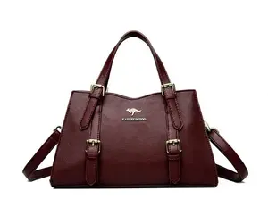 H132-New fashion soft leather handbag commuter large capacity tote bag shoulder crossbody bag