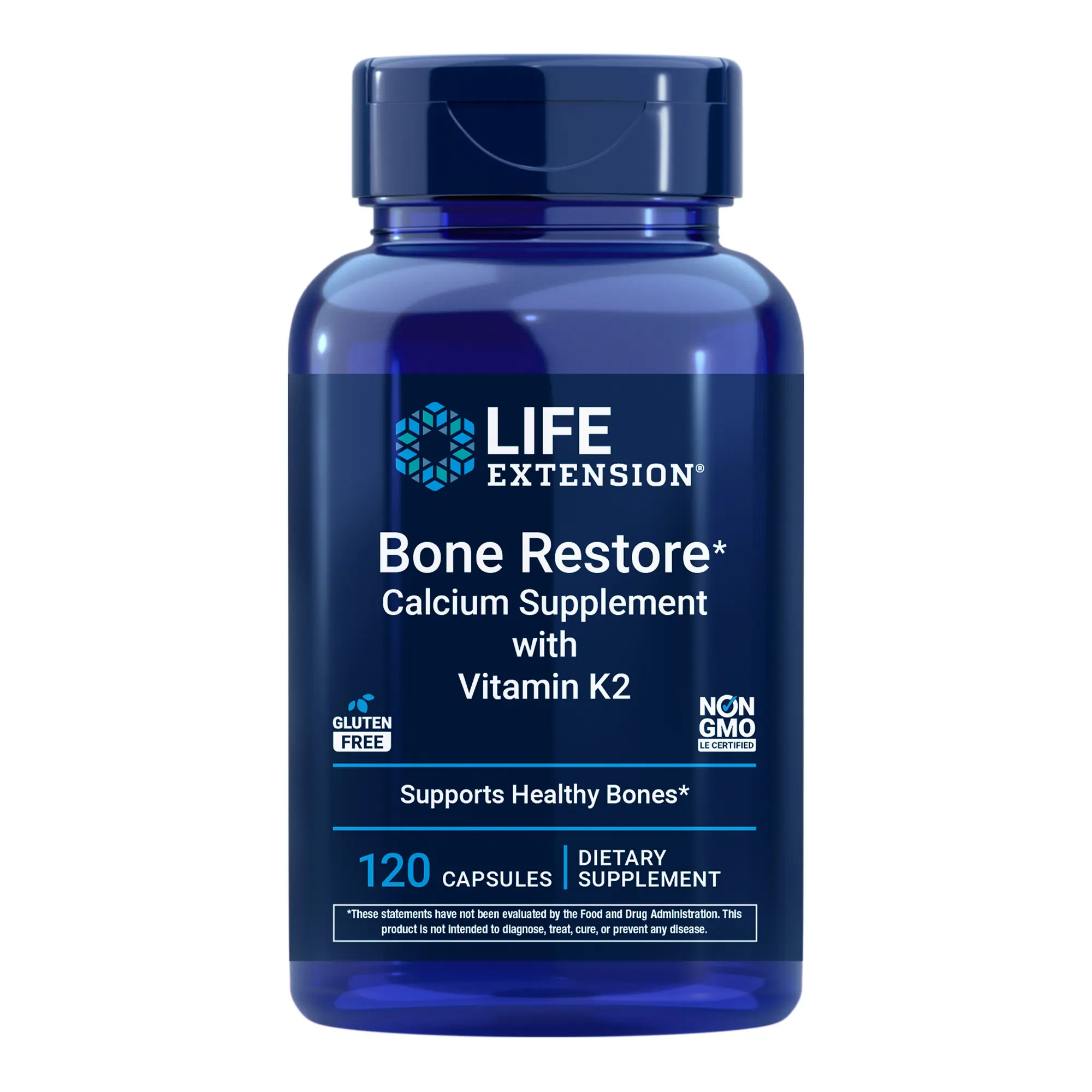 Life Extension Bone Restore with Vitamin K2 120 Capsules