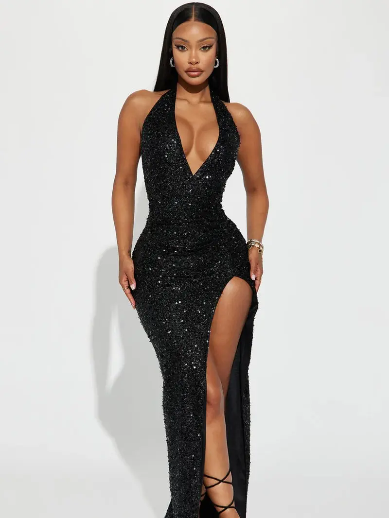 black sequin dress near me Laurel Bell Sleeve Dress main image 0