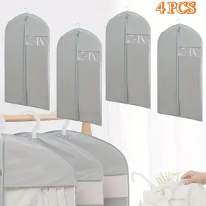 4Pcs/Set Travel Garment Bag with Pocket,43" Suit Suit Bags for Closet Storage,Clear Hanging Clothes Bag for Protecting Winter Coat Sweater Jacket Shirts,Christmas Party Gifts,Hand Tools Kits