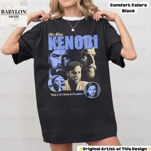 ObiWan Kenobi Shirt Vintage TShirt , Star Galaxy's Edge Wars Revenge Of The Sith Retro Obi Wan Kenobi Pepper Shirt Mens & Womens Shirt 45748 1357