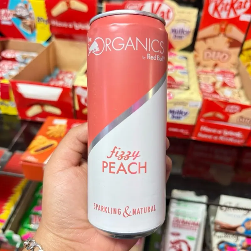 Red Bull Organics Fizzy Peach 330 mL Can Sparkling & Natural from ...