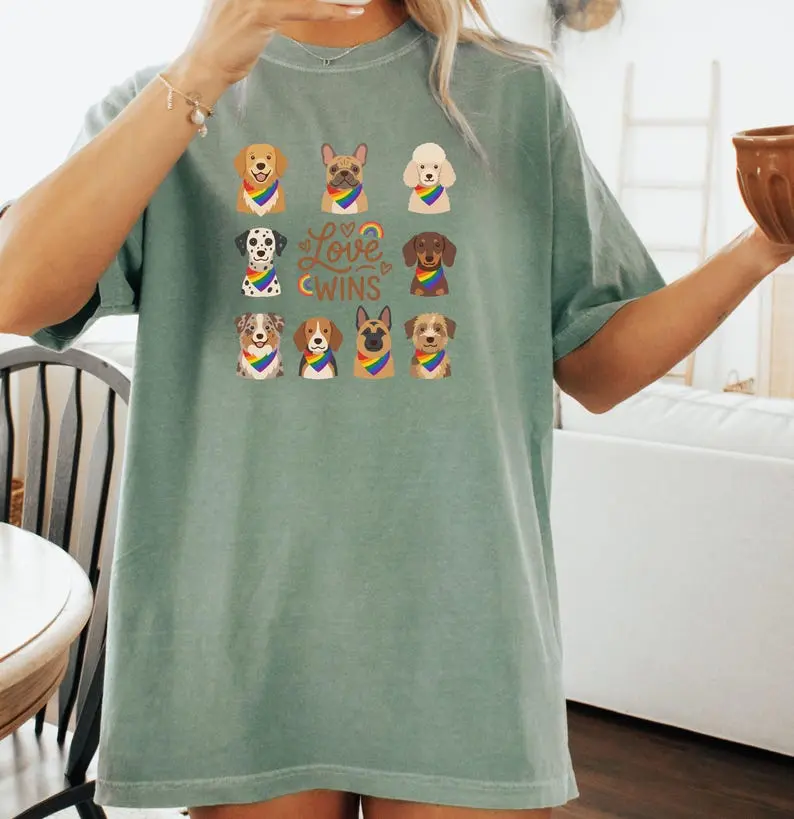 Comfort Colors Pride Shirt, LGBTQ Shirt, Pride 2026, Dog Gay Pride, Pride Merch, Dog Pride Shirt, Dog Lover Shirt, Pride Parade Gear, Dog Mom Gift