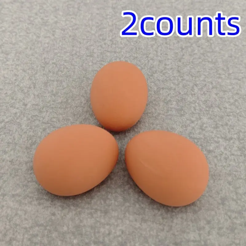 Funny Prank Rubber Eggs Set of 2, Realistic Farm Hen Nest Hatch Model, Elastic Bouncing Balls Toy for Party Jokes & Fun Games