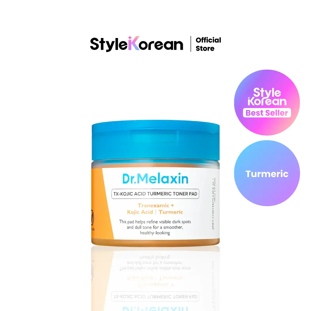 [Dr.Melaxin] TX Kojic Acid Turmeric Toner Pads 70pcs - Kojic Acid, Turmeric, Tranexamic Acid, Beautiful Skin, Brightening Toner Pad, Pigmentation, Keratin, Korean Skin Care, Korean Cosmetics