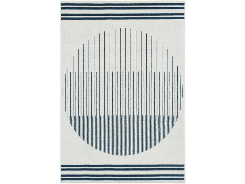 Livabliss ALF9693-53SQ Machine-Woven Polypropylene Weatherproof Geometric Area Rug - Multicolor 5 ft. 3 in. x 5 ft. 3 in. Square Home Decor Rug, Charcoal-Nickel Grey, Outdoor Patio Use, Hose Off & Hang to Dry