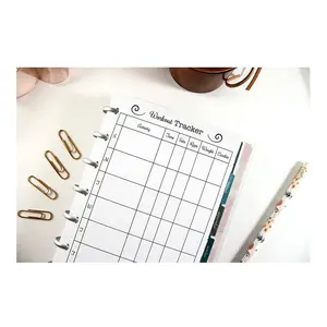 Workout Tracker Inserts for the Mini Happy Planner, Fits 7-Disc Notebook, Mini Fitness Planner, Mini Happy Planner Fitness Inserts (Planner Sold Separately)