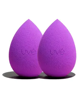 2 Pack of Uve Beauty Violet Antimicrobial Makeup Sponges , 99% Bacteria-Free, Reduce Breakouts and Acne Flawless Foundation