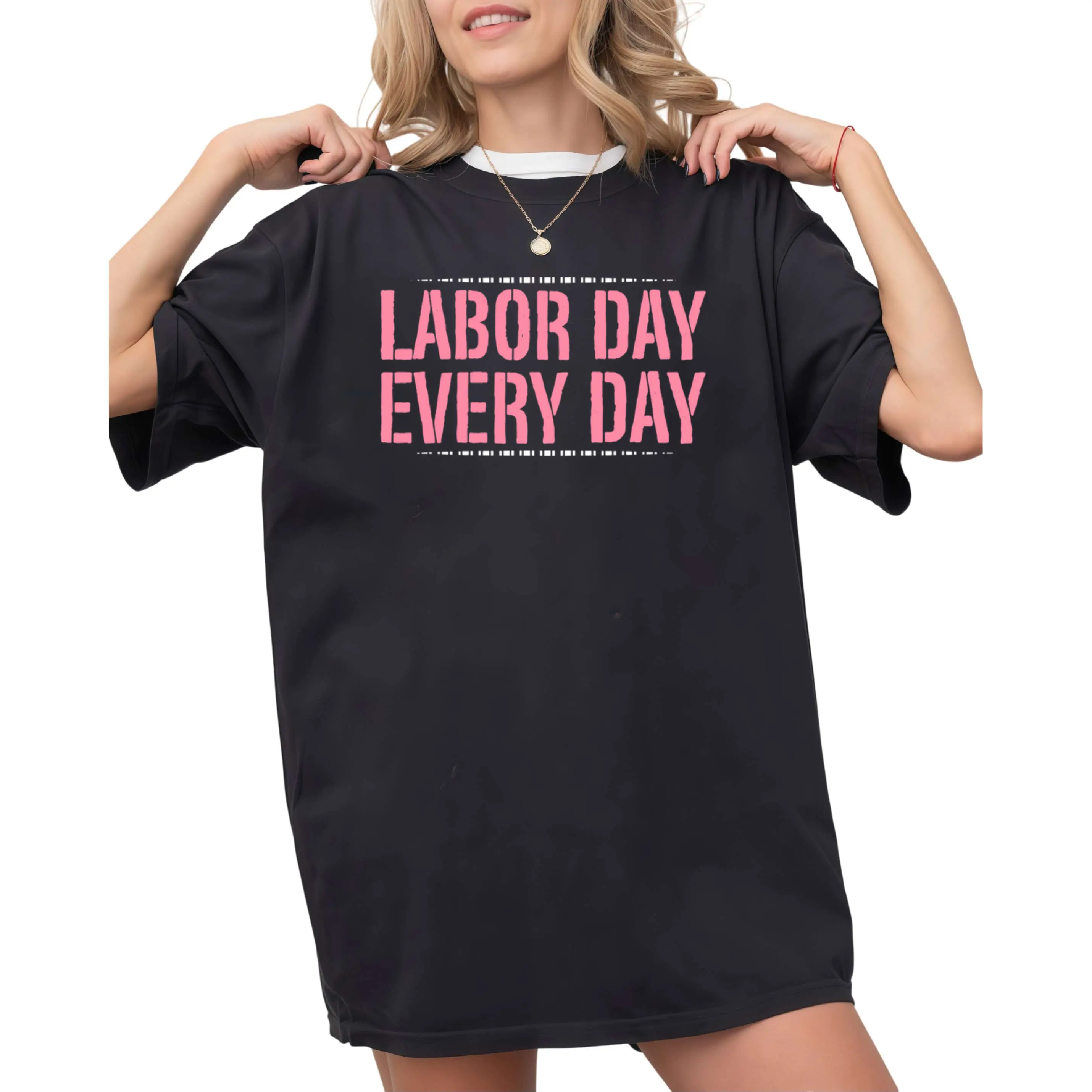 Labor Day Every Day Midwife T-Shirt Cotton Piece