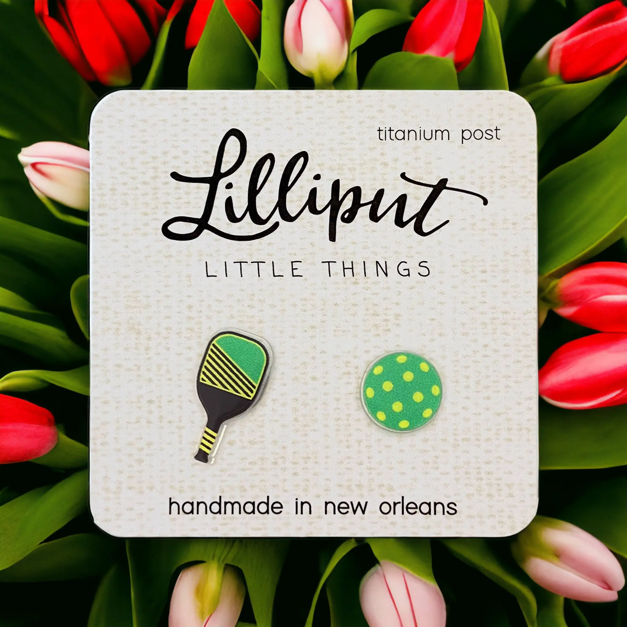 Lilliput Little Things Handmade Pickleball Earrings